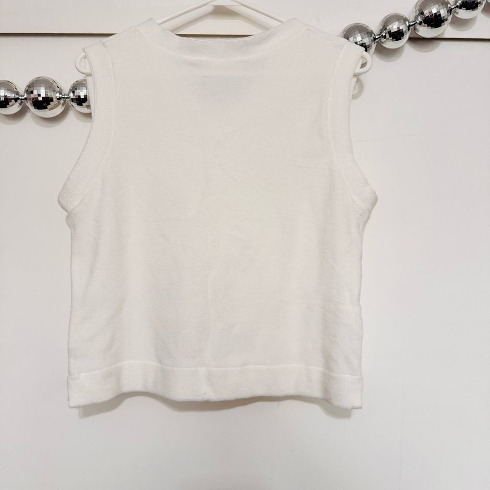 Simone Fan Terry The V neck in 100% Japanese Cotton Tank Top - Picture 6 of 6